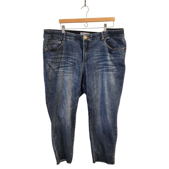 Wit & Wisdom Denim - Wit & Wisdom Classic Women's Blue Distressed Jeans 22